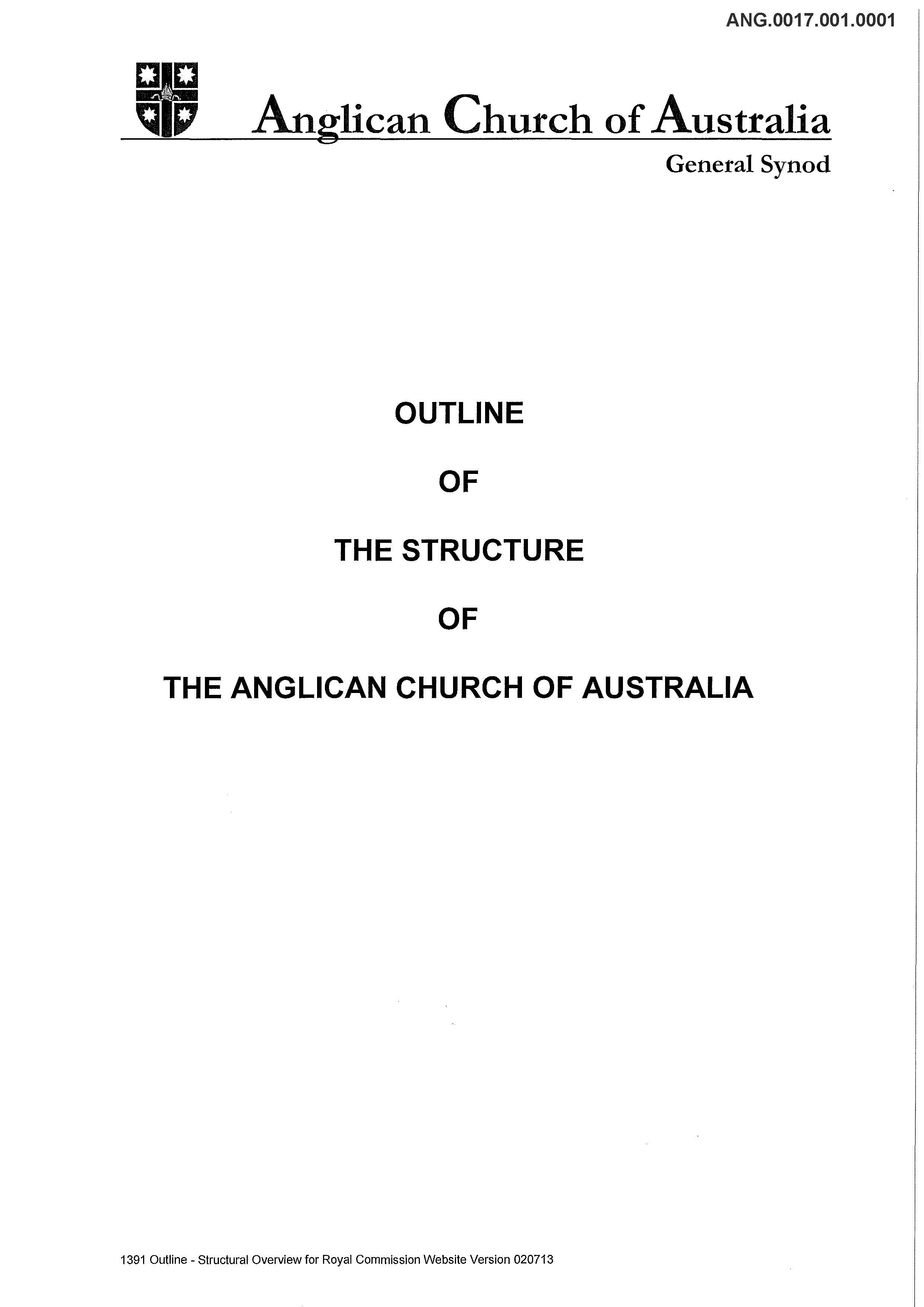 Outline of the structure of the Anglican Church of Australia